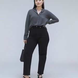 Everlane Way-High Hourglass 33 Reg (Coal)